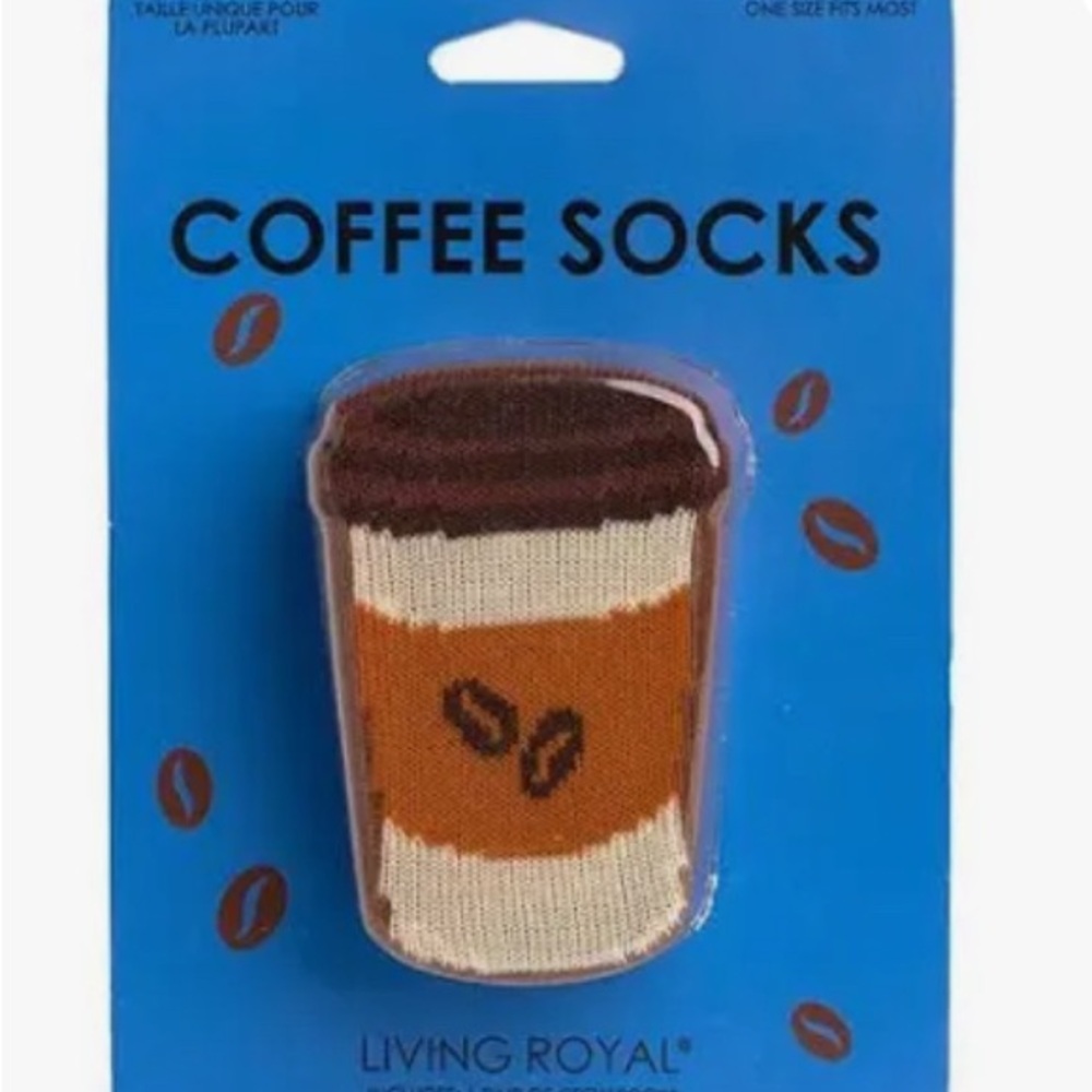 Casual Brown and Cream Coffee Cup Socks